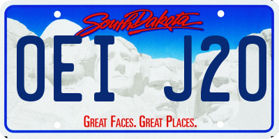 SD license plate 0EIJ20