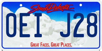 SD license plate 0EIJ28