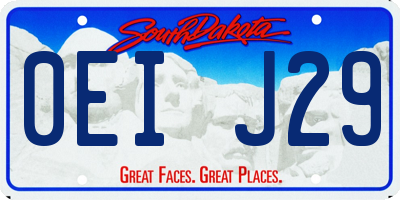 SD license plate 0EIJ29