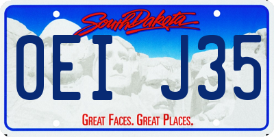 SD license plate 0EIJ35