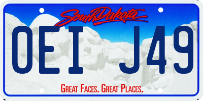 SD license plate 0EIJ49