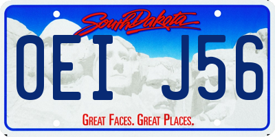 SD license plate 0EIJ56