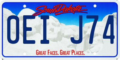 SD license plate 0EIJ74