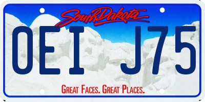 SD license plate 0EIJ75