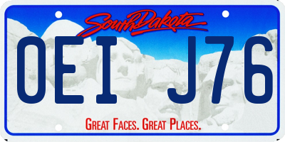 SD license plate 0EIJ76
