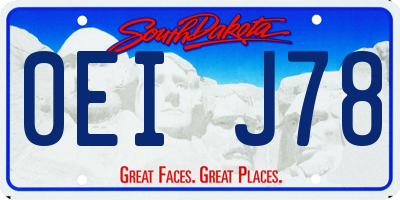 SD license plate 0EIJ78