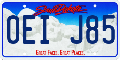 SD license plate 0EIJ85