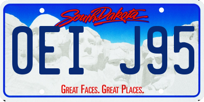 SD license plate 0EIJ95
