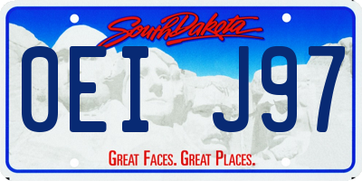 SD license plate 0EIJ97