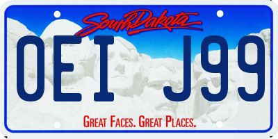 SD license plate 0EIJ99