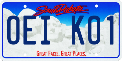 SD license plate 0EIK01