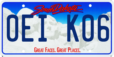 SD license plate 0EIK06