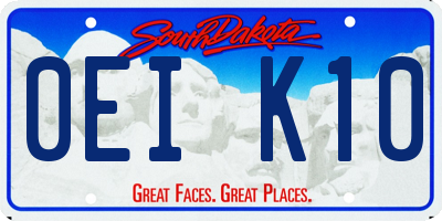 SD license plate 0EIK10