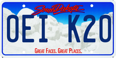 SD license plate 0EIK20