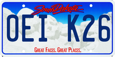 SD license plate 0EIK26