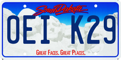SD license plate 0EIK29
