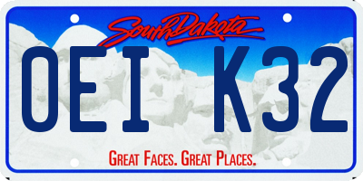 SD license plate 0EIK32