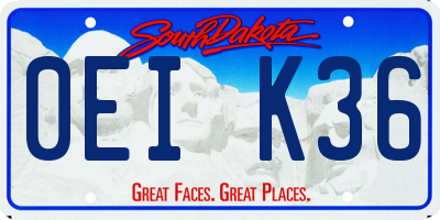 SD license plate 0EIK36