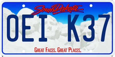 SD license plate 0EIK37