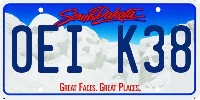 SD license plate 0EIK38