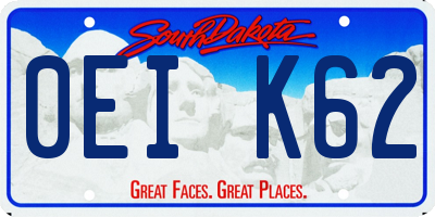 SD license plate 0EIK62