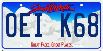 SD license plate 0EIK68