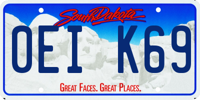 SD license plate 0EIK69