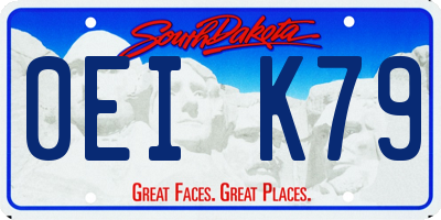 SD license plate 0EIK79