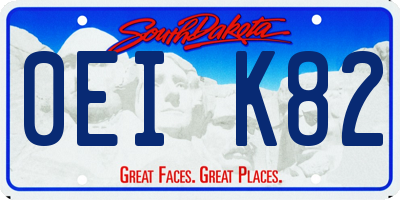SD license plate 0EIK82