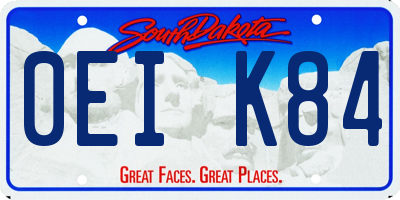 SD license plate 0EIK84