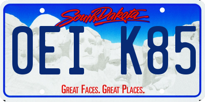 SD license plate 0EIK85