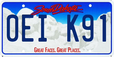 SD license plate 0EIK91