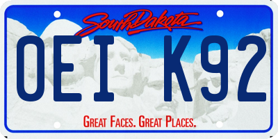SD license plate 0EIK92