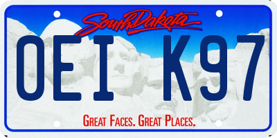 SD license plate 0EIK97
