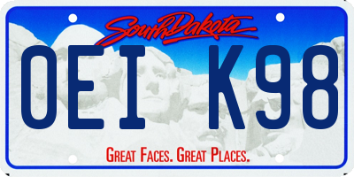 SD license plate 0EIK98