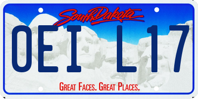 SD license plate 0EIL17