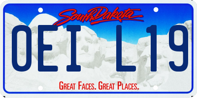 SD license plate 0EIL19