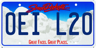 SD license plate 0EIL20