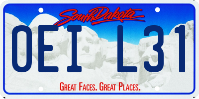 SD license plate 0EIL31