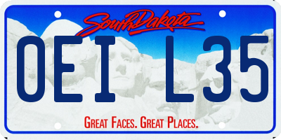 SD license plate 0EIL35