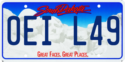 SD license plate 0EIL49