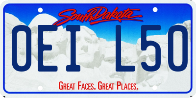 SD license plate 0EIL50