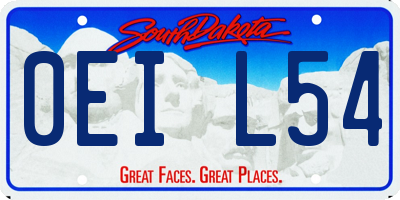 SD license plate 0EIL54
