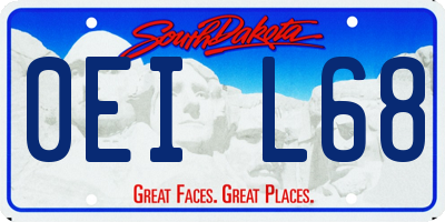 SD license plate 0EIL68