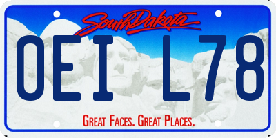 SD license plate 0EIL78