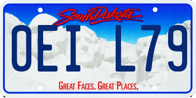 SD license plate 0EIL79