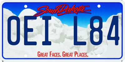 SD license plate 0EIL84