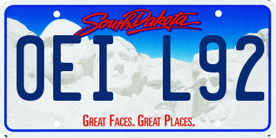 SD license plate 0EIL92