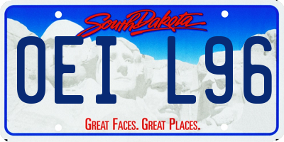 SD license plate 0EIL96