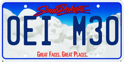 SD license plate 0EIM30